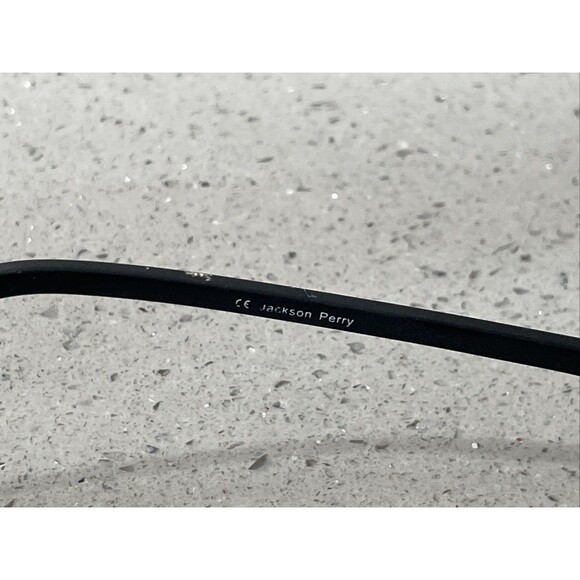JACKSON PERRY EYEGLASSES FRAMES ONLY Ivan BLK black 53-19-135 half rim rectangle - Picture 10 of 14